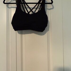 Black Strappy Sports Bra